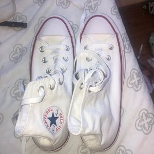 new never worn high top white converse